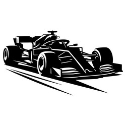 Racing car silhouette isolated on a white Vector Image