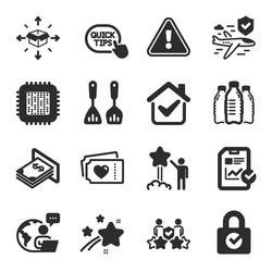 set business icons such as password encryption vector image
