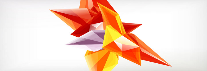 3d triangles and pyramids abstract vector image