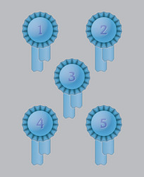Five award ribbons Royalty Free Vector Image - VectorStock