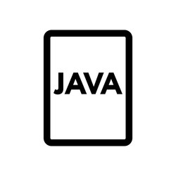 java file icon line isolated on white background vector image