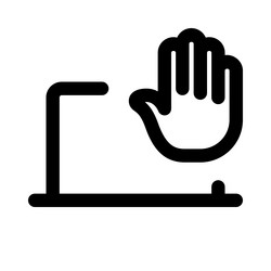 laptops hand feature used for command vector image