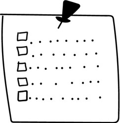 outline check to do list bullet vector image