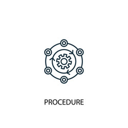 procedure concept line icon simple element vector