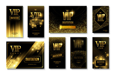 Brochure template invitation for vip party Vector Image