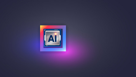 ai chip single electronic or cpu with core vector image