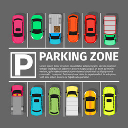 parking zone conceptual web banner vector