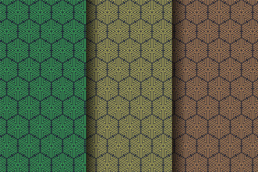 set flat color abstract hexagon and triangle vector image