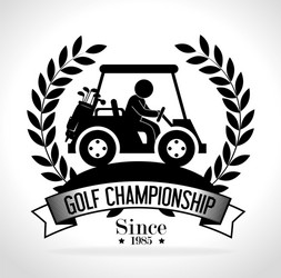 Golf Sport Collection Vector Image