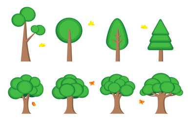 Tree symbol icon element web game presentation vector