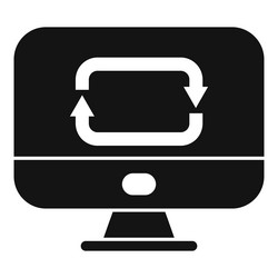 button lock digital icon simple stroke vector image