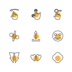 emoji upload percentage hands pointer arrows vector image