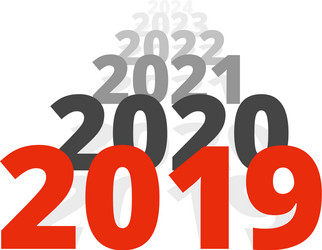 new year 2019 concept - row of dates vector image