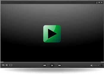 Video player interface template for web vector