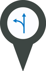 arrow location marker pin place point pointer icon vector image