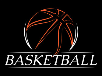 Basketball Template - Dynamic Shot Vector Image