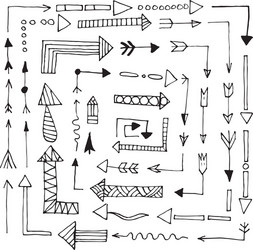 Hand drawn arrows vector