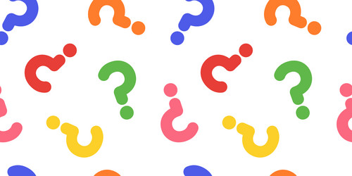 question mark seamless pattern colorful abstract vector image