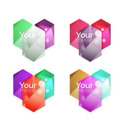 shiny blank web option boxes vector image