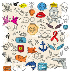 Hand drawn doodle design elements Royalty Free Vector Image