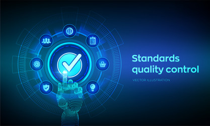 iso standards quality control assurance warranty vector