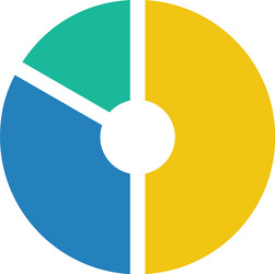 pie chart icon graph diagram symbol for big data vector image
