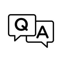 questions and answers icon linear logo mark vector image