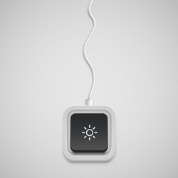 simplified keyboard with one character only vector image