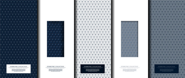 symmetric collection abstract pattern hexagonal vector