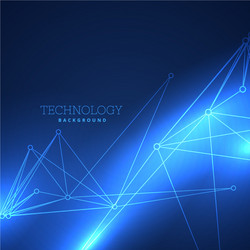 technology background with network lines vector image