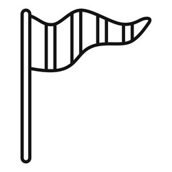 windsock icon showing wind direction and strength vector image