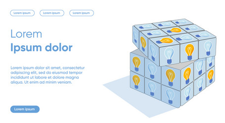 problem solving flat landing page template vector image