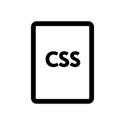 css file icon line isolated on white background vector image