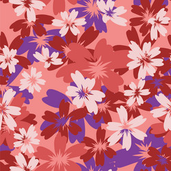 Flowers spring summer color seamless pattern vector