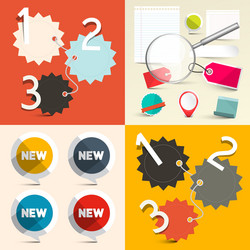 paper empty labels - tags and sheets vector image