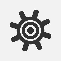 gear simple icon isolated on white background vector image
