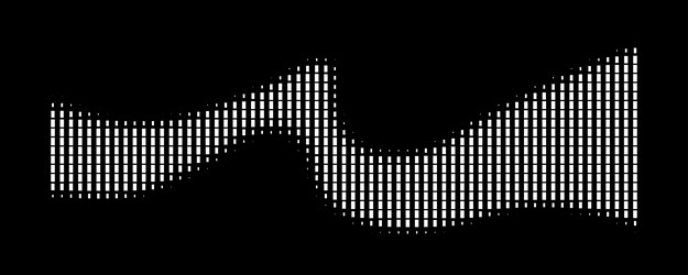 halftone rhythm wave line dots pattern vector image