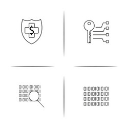 internet technologies simple linear icon vector image