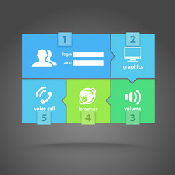 Modern Web Tile Interface Template vector image