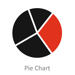 pie chart and data icon concept vector image