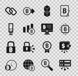 set server cryptocurrency wallet cpu mining farm vector image