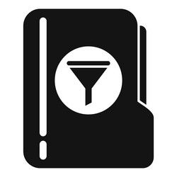 zoom filter folder icon simple web app vector image