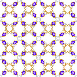 background seamless with pattern and gems vector image