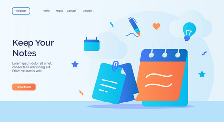 keep your notes icon campaign for web website vector image