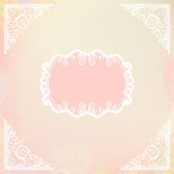 Ornamental decorative blank with frame and corners vector