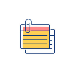 index card rgb color icon vector image
