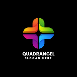 logo abstract gradient colorful style vector image
