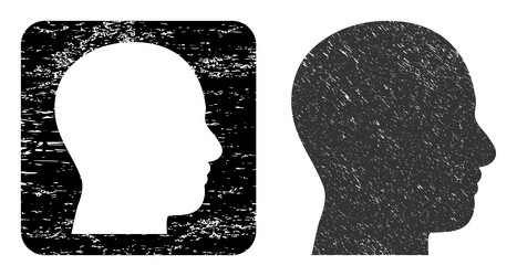 Head profile icon Royalty Free Vector Image - VectorStock
