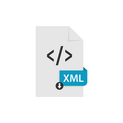 xml file document download css button icon vector image