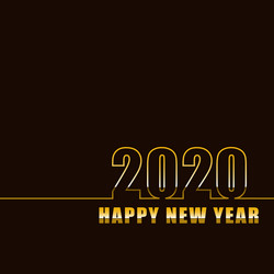 2020 happy new year with gradient background vector